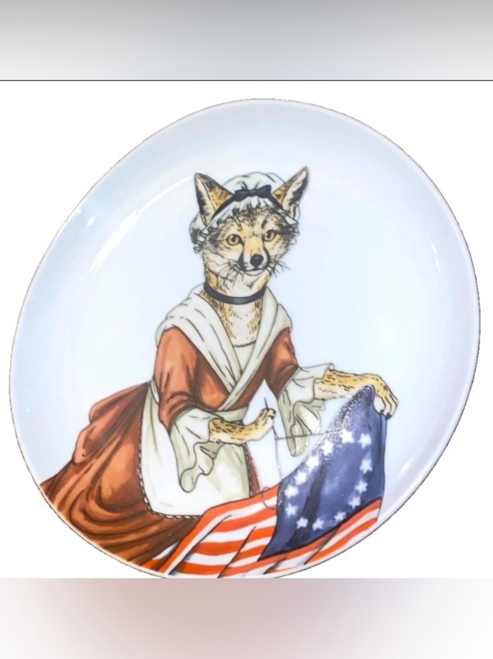 Dapper West Elm Patriotic Porcelain Salad Plate by Rachel Kozlowski